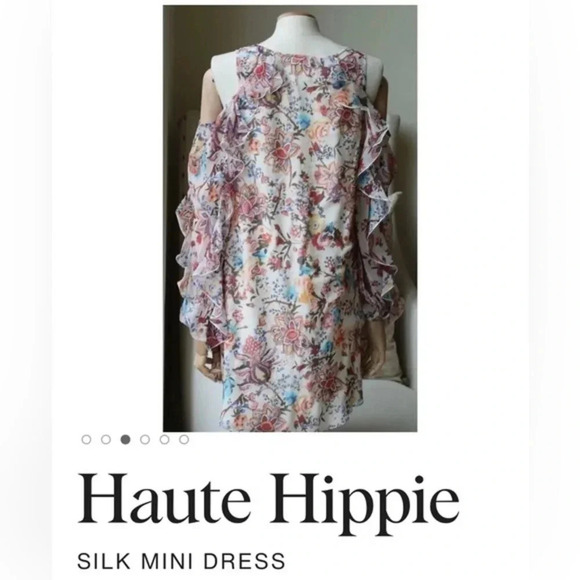 Haute Hippie ALC Boho Floral Pinks Mini Dress NWT - Picture 8 of 16